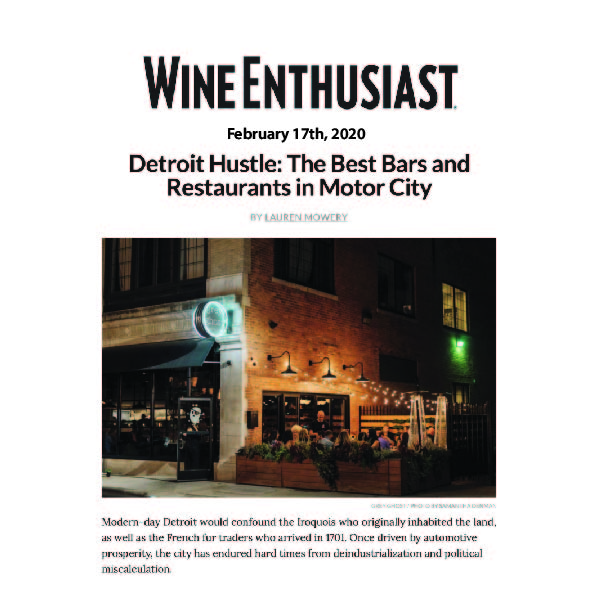 Wine Enthusiast - Vertical Detroit